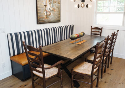 banquette and table