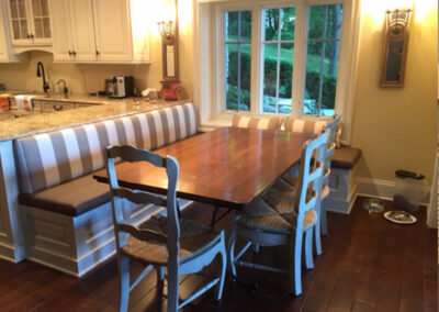 banquette and table