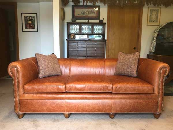 A fine leather couch